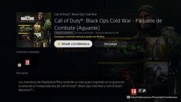 CoD Warzone y Black Ops Cold War Temporada 2: nuevo paquete PS Plus gratis en PS5 y PS4