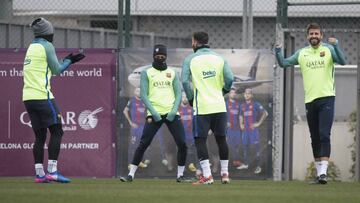 21/01/17 BARCELONA
ENTRENAMIENTO
MESSI PIQUE NEYMAR LUIS SUAREZ