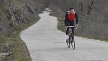 LEYENDA. Miguel Indurain reconoció la subida a Aralar con AS.