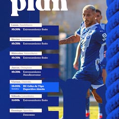 El club comunica su plan semanal con el Celta como primer rival