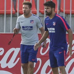 Sesión con Koke, Kalinic, Costa y Adán; Vitolo hizo carrera continúa