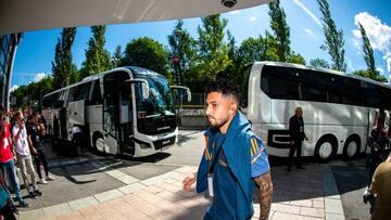 Alex Telles, en el desplazamiento del Manchester United a Oslo esta pretemporada. Manchester United