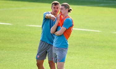 Gallagher ya entrena con sus compañeros, a la espera de la oficialidad de su fichaje