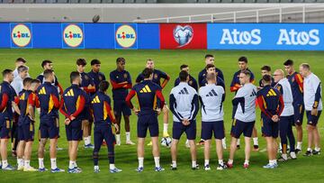 Entrenamiento de la Selección española en Chipre.