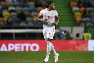 Adama Traoré con la selección española el 7 de octubre de 2020. 