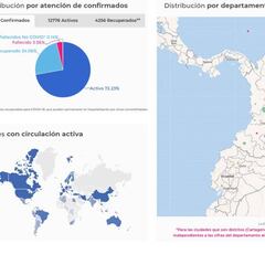 Mapa de casos y muertes por coronavirus por departamentos en Colombia: hoy, 21 de mayo