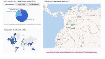 Mapa de casos y muertes por coronavirus por departamentos en Colombia: hoy, 21 de mayo