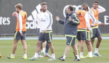 Rafa Benítez y Sergio Ramos