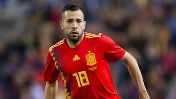 El futbolista del Barcelona, Jordi Alba, con la Selecci&oacute;n.