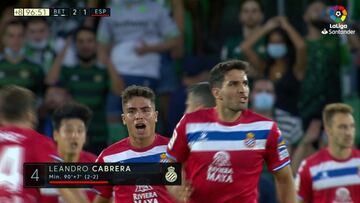 Hoy al Espanyol le tocó 'cara': Cabrera empató en el 97'