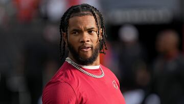 Kyler Murray of the Arizona Cardinals walks across the field before a preseason game against the Cincinnati Bengals at Paycor Stadium on August 12, 2022 in Cincinnati, Ohio.