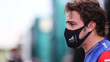Fernando Alonso (Alpine). Hungaroring, Hungr&iacute;a. F1 2021.