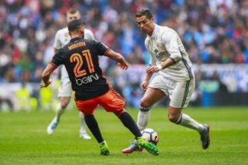 Cristiano Ronaldo y Santi Mina.