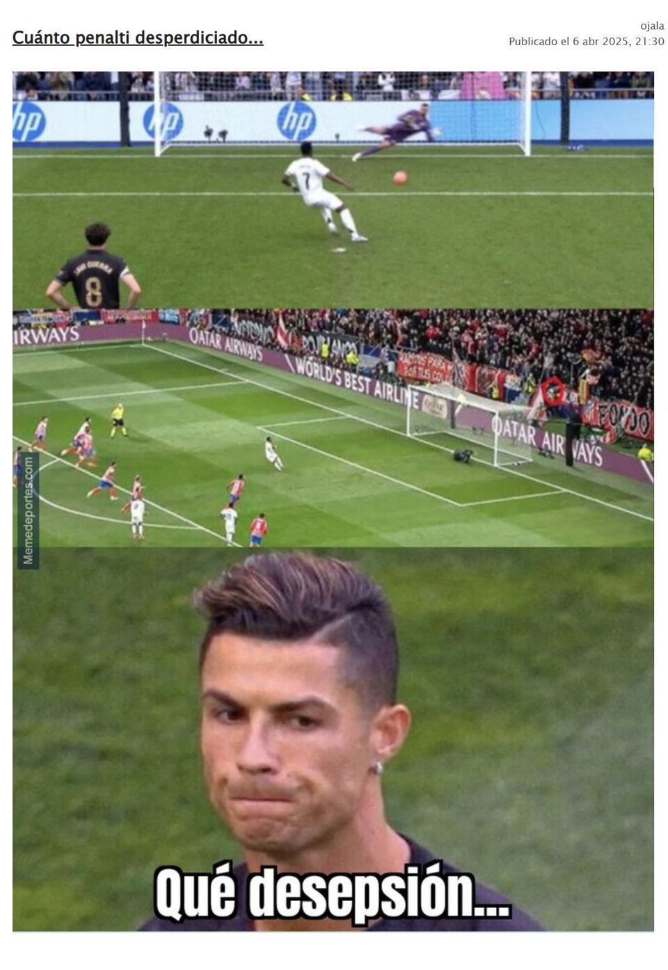 La derrota del Real Madrid, protagonista de los memes de la jornada ...