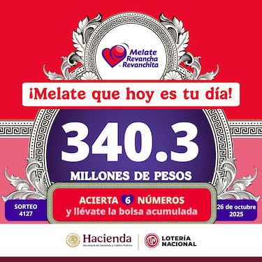 Resultados Melate, Revancha y Revanchita del Sorteo 4127: revisa aquí los premios de hoy 26 de octubre