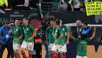 Uriel Antuna celebrates his goal 1-1 of Mexico during the game Mexican National Team (Mexico) vs Germany, the friendly preparation, at Lincoln Financial Field Stadium, on October 17, 2023.
<br><br>
Uriel Antuna celebra su gol 1-1 de Mexico durante el partido Seleccion Mexicana (Mexico) vs Alemania, amistoso de preparacion en el Lincoln Financial Field Stadium, el 17 de Octubre de 2023.