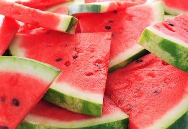 Sandía de piel negra de Hokkaido, muy jugosa y dulce, que alcanza precios muy altos.