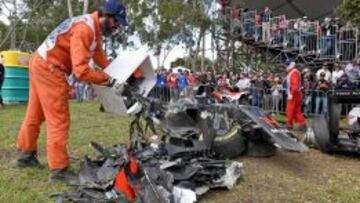 El McLaren de Fernando Alonso quedó convertido en chatarra