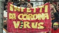 El atacante italiano enamor&oacute; a los aficionados del Giallorossi de 2003 y 2006; los aficionados le hicieron una pancarta que dec&iacute;a &ldquo;Infectados con el virus de Corona&rdquo;.