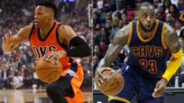 Russell Westbrook y LeBron James.