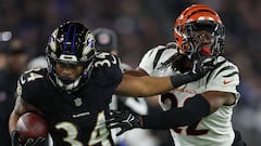 The Baltimore Ravens maintain their grip on the AFC North with a divisional win over the Cincinnati Bengals who saw Joe Burrow sidelined in the first half.