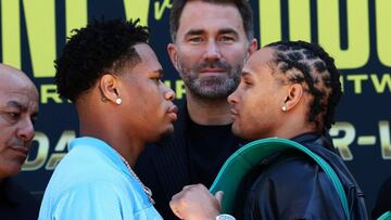 Cara a cara de Devin Haney y Regis Prograis.