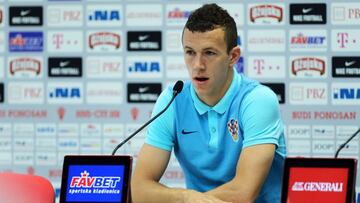 Perisic, en conferencia de prensa.