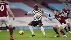 Soccer Football - Premier League - Burnley v Manchester United - Turf Moor, Burnley, Britain - January 12, 2021 Manchester United&#039;s Paul Pogba in action Pool via REUTERS/Clive Brunskill EDITORIAL USE ONLY. No use with unauthorized audio, video, data,