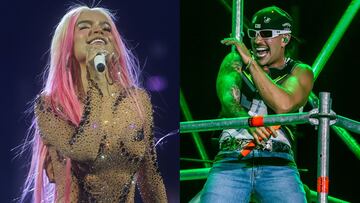 Karol G aparece por sorpresa en el concierto de Feid y se besan en pleno Metropolitano