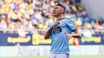 Iago Aspas durante el partido contra el C&aacute;diz.