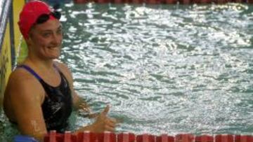 La nadadora espa&ntilde;ola Mireia Belmonte, tras batir el r&eacute;cord del mundo en los 1.500 metros libres en los Campeonatos de Espa&ntilde;a de Nataci&oacute;n de Invierno, que se disputan en Sabadell.