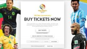 La web oficial de la Copa América Centenario ya ha sacado a la venta las entradas para la final.