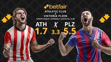 Athletic Club de Bilbao vs. FC Viktoria Plzen: horario, dónde ver, pronósticos y clasificación