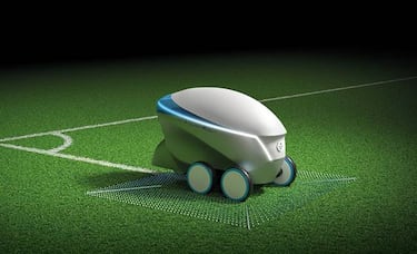 Un auto-robot pintará las líneas de las canchas de fútbol