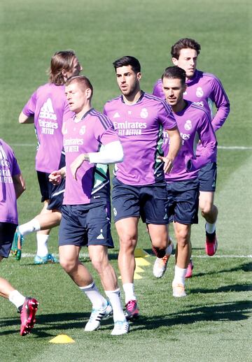 Asensio, durante una sesión en Valdebebas.