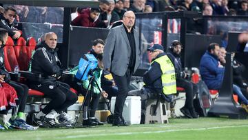 Rafa Ben¨ªtez durante el partido disputado contra el Rayo Vallecano.