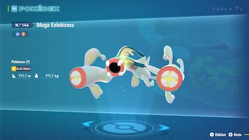 La Mega de Elektross le da bastante más empaque a su forma original. De cada aleta se van moviendo de - a + para transmitir los dos polos de la energía. Tiene muchos más detallitos el cuerpo general del Pokémon. Mola mucho.