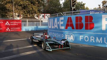SANTIAGO, CHILE - FEBRUARY 3: In this handout provided by Jaguar Racing - Mitch Evans (NZL), Panasonic Jaguar Racing, Jaguar I-Type II in action during the Santiago ePrix, Round 4 of the 2017/18 FIA Formula E Series on February 3, 2018 in Santiago, Chile