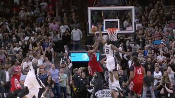 ¡Así se gana un partido! Tapón decisivo de Kawhi a Harden