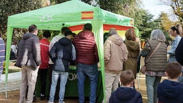 Clausura de un acto de campaña, en el Parque de la Piedad, a 13 de diciembre de 2025, en Almendralejo, Badajoz, Extremadura (España). El evento es un mitin central de campaña en el que Abascal presenta el proyecto de Vox para Extremadura, con énfasis en el mundo rural, el campo y las familias.
13 DICIEMBRE 2025
Javier Cintas
13/12/2025