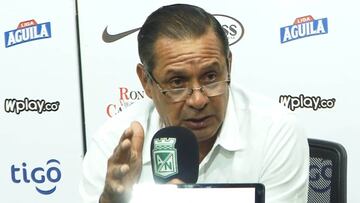 Pompilio en rueda de prensa tras ganarle a Tolima