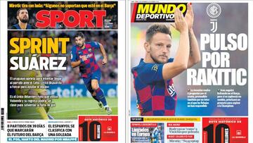 Portada de los diarios Sport y Mundo Deportivo del d&iacute;a 8 de noviembre de 2019.