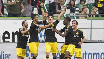 Bartra celebra su gol.