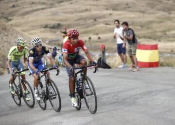 Alberto Contador, Gianluca Brambilla y Nairo Quintana.