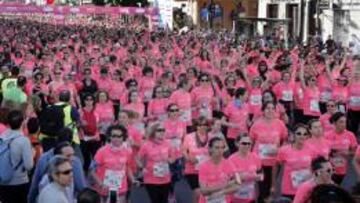 Imagen de la carrera solidaria de la Mujer disputada el pasado 17 de abril en Valencia.