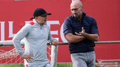 Sampaoli, con Monchi.