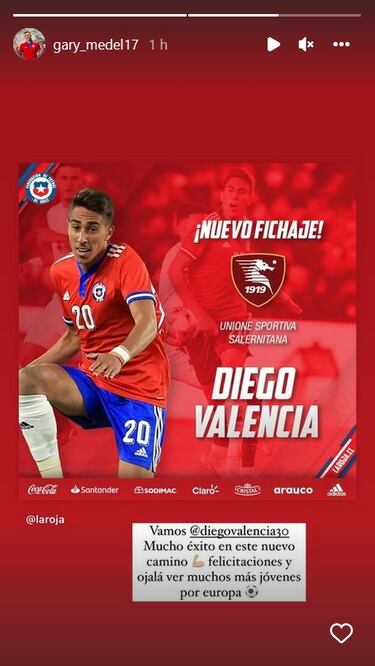 El deseo de Medel tras la llegada de Valencia a la Serie A