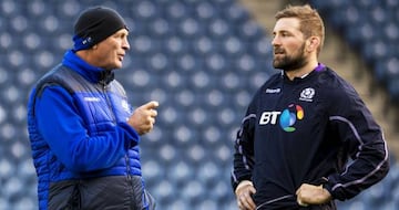 Scotland's John Barclay and head coach Vern Cotter.