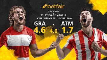 Granada CF vs. Atlético de Madrid: horario, TV, estadísticas, clasificación y pronósticos