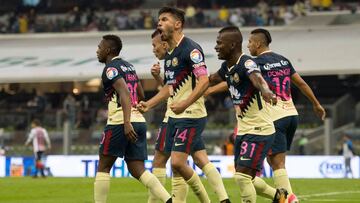 América celebra un gol en el Clásico Nacional América 1-1 Chivas jornada 10 Apertura 2017.